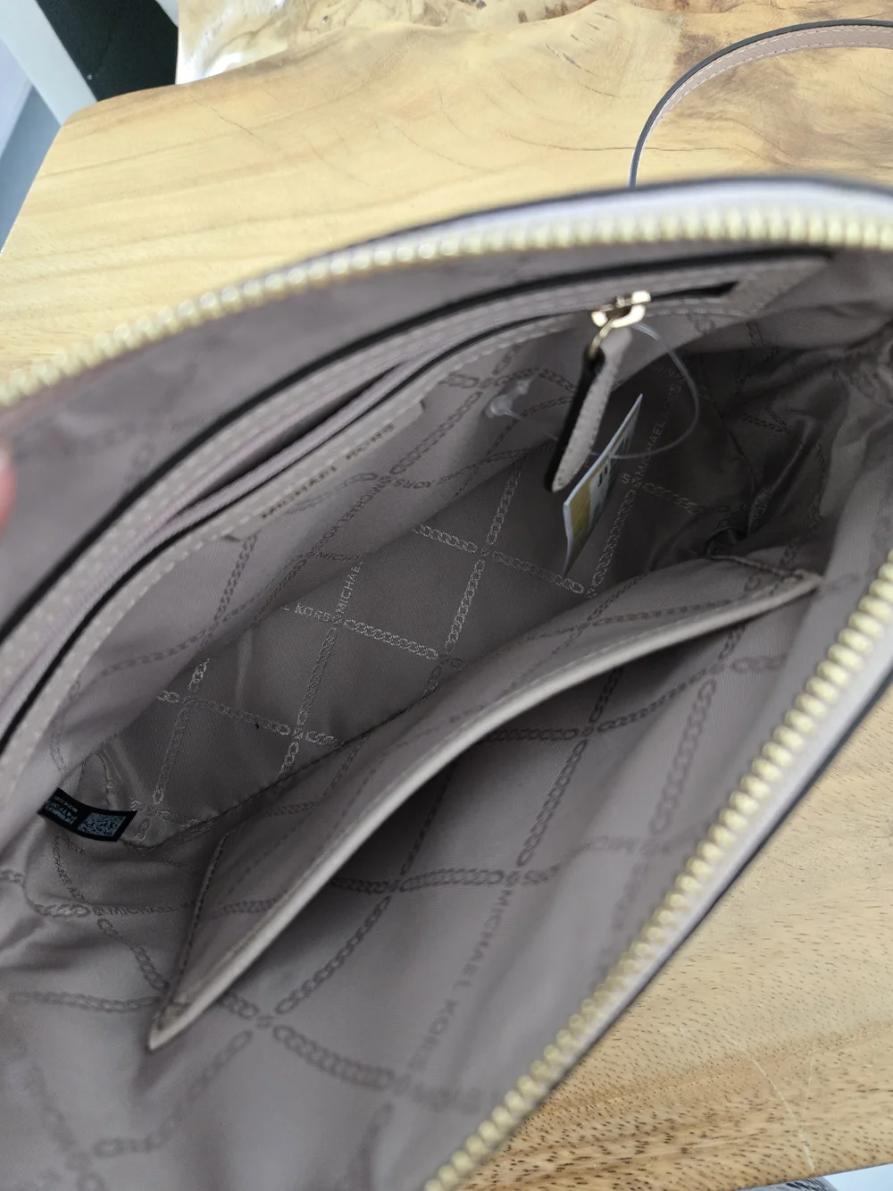 Michael Kors Nude Crossbody Leather Camera Bag